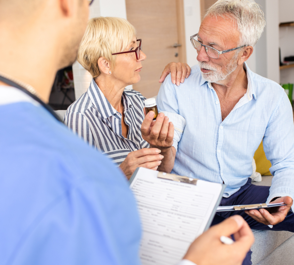 caregiver with couple